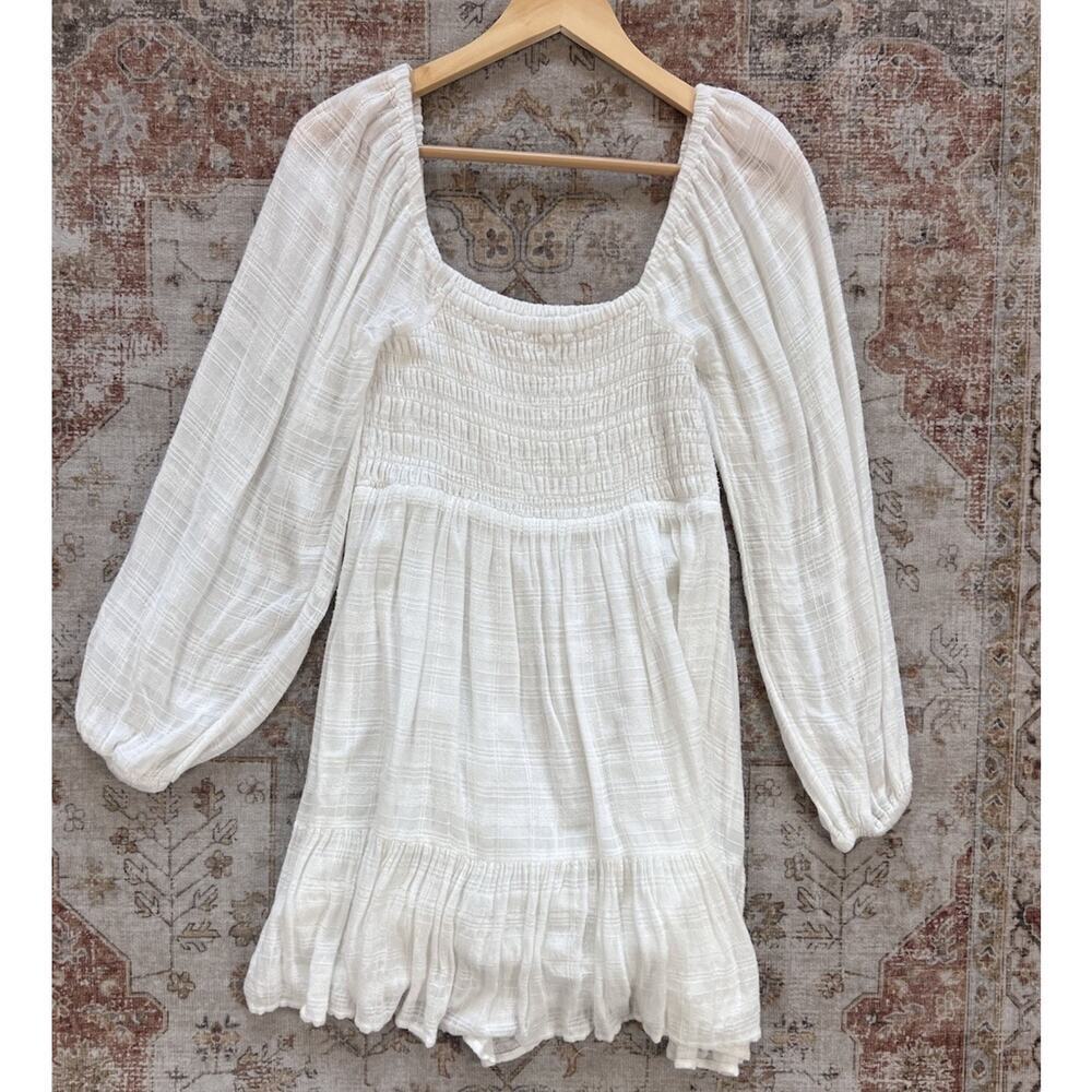 L Space Puff Sleeved Cover-Up Mini Dress Womens Size M - Picture 8 of 9